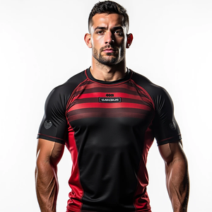 Rashguards de MMA Transpirables Personalizados, Antibacterianos, de Secado Rápido, Impresión por Sublimación de Alta Calidad, Servicio OEM, Equipo de Entrenamiento - Product Image 1