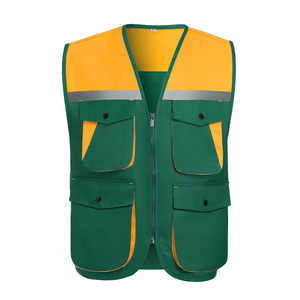 เสื้อกั๊กตาข่ายโพลีเอสเตอร์สะท้อนแสงมองเห็นได้ชัดเจนสำหรับงานบนถนนการจราจรควบคุมกลางแจ้ง - Product Image 3