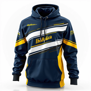 Sudadera con Capucha Extra Grande y Duradera para Hombre, Ropa Urbana Sublimada Personalizada, 100% Poliéster, Tejido Diario con Mezcla de Algodón Básico - Product Image 2