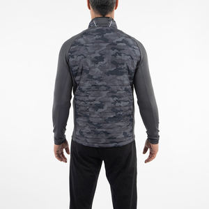 Chaqueta híbrida con cuello levantado y paneles de alta calidad con mangas largas para hombre Logotipo frontal Estampado personalizado relleno de fibra de poliéster - Product Image 2