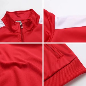 Unisex Vintage Training Jogging Breathable Anti-Bacterial Quick-Dry 100% Polyester Custom Printed Zipper Elastic Tracksuits - Product Image 3