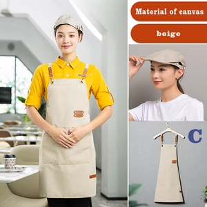 Vente en gros de tabliers de chef unis avec 2 poches impression de logo personnalisé disponible pour restaurants cuisines et peinture tissu polyester - Product Image 3