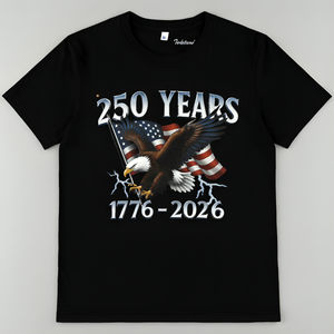 เสื้อยืดคุณภาพสูงขายส่งลายกราฟิก MURICA Eagle 1776-2026 เสื้อยืดยูนิเซ็กซ์ โพลีเอสเตอร์ 100% สไตล์ลำลอง สตรีทแวร์ ขายส่งจำนวนมาก - Product Image 1