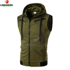 Sudaderas sin Mangas con Cremallera para Hombre, 100% Algodón, Transpirables y de Secado Rápido, Esenciales para el Invierno, Novedad al por Mayor - Product Image 1