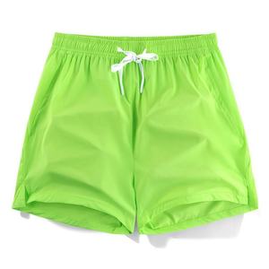 Shorts pour hommes personnalisés de 5 pouces, 100% coton, respirants, séchage rapide, confortables, décontractés, légers, motif uni, tricotés, avec cordon de serrage - Product Image 1