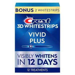 Crest 3D Whitestrips Vivid Plus, Kit de Tiras Blanqueadoras de Dientes, 10 Tratamientos + 2 Tratamientos Adicionales (Cada Tratamiento con 1 Tira Superior/1 Tira Inferior) - Product Image 4