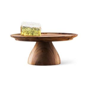 Soporte de pastel de madera de diseño de lujo con acabado marrón ecológico y apto para horno/lavavajillas para panaderos de eventos Chefs de repostería de alta gama - Product Image 1