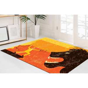 Tapis imprimé Lion Tamer Painting - Décoration douce, colorée et personnalisée, tapis fin non tissé - Product Image 2