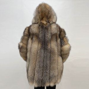 Manteau en fausse fourrure 2026, classique, pour homme, en fourrure de vison, vêtement d'hiver de luxe, veste longue coupe-vent chaude, style en fausse fourrure de renard - Product Image 5