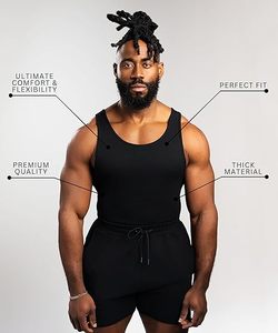Men sports <b>vest</b> sleeveless gym workout tank top breathable quick dry fitness activewear for running and training - Product Image 3