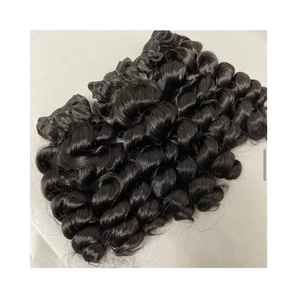 Pas cher 100 Cheveux Humains Bundle Extension Raw Indien Remy Naturel Vendeur DHL Top Style Vague Couleur Double Poids Matériel Soyeux - Product Image 1