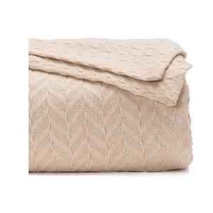 Couverture de lit à chevrons armure douce sensation de main épaisse couvertures de voyage serviettes personnalisées durables réutilisables 100% coton - Product Image 4