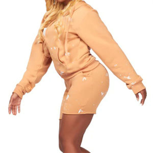 Ensemble de shorts de sport et de sweat-shirts pour femmes, personnalisable en OEM, marque privée, sweat-shirts courts et confortables, sweat-shirts unis - Product Image 5