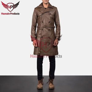 Manteau en fausse fourrure tendance et élégant pour hommes, blazer en cuir de mouton de qualité supérieure avec décoration à boutons, fabriqué au Pakistan - Product Image 2