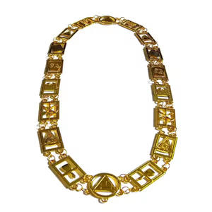 Meilleure qualité maçonnique Regalia chaîne en métal collier Unique brodé or Badge accessoire personnalisé or maître Design Unique - Product Image 2