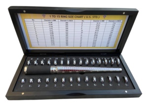 Anneau de mesure de la taille des doigts pour alliance large de 6 mm, tailles américaines 1 à 15, outil de fabrication de bijoux - Product Image 4