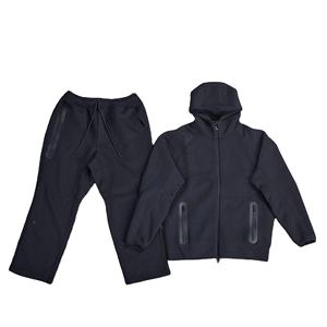 Nouvel ensemble de survêtement décontracté pour homme en molleton technique imprimé 2026 avec veste et pantalon à poches zippées, deux pièces - Product Image 3
