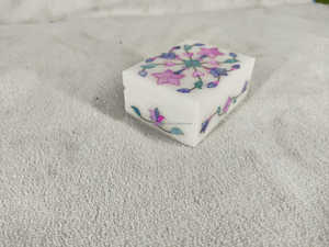 Custom Size & Design <b>Floral</b> Bone Inlay Jewelry <b>Box</b> Highly Crafted Marble <b>Box</b> with Mix Mother of Pearl From India - Product Image 4