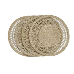 Vietrustic Handmade Kitchen <b>Table</b> <b>Placemats</b> Braided Seagrass <b>Placemat</b> Set Decorative Mat for Photoshoot - Product Image 2