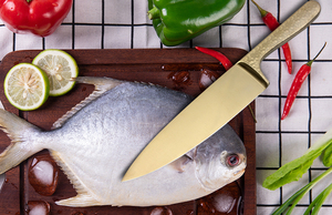 มีดทำครัวเหล็กดามัสกัสมือจับมือจับเครื่องล้างจานแบบปรับแต่งได้ - Product Image 5