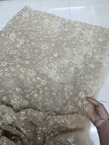 Tela de bordado Net Embroidery CutDana, ancho de 44 pulgadas, para usar en vestidos, saris, lehengas, etc. - Product Image 4