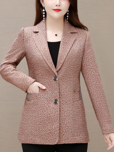 Mujeres abrigo de doble botonadura Blazer prendas de vestir exteriores moda todo-fósforo calle manga corta diseño profesional Casual elegante trabajo de oficina - Product Image 3