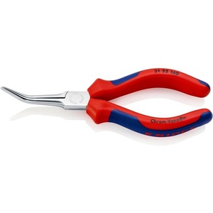 45 Angled Chrome-Plated <b>Needle</b>-<b>Nose</b> <b>Pliers</b> 160mm Multi-Component Handles KNIPEX - Product Image 1