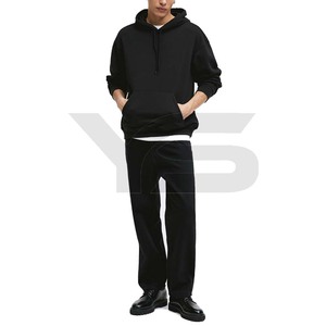 Sudadera con capucha unisex, ropa de calle de algodón GSM pesada en blanco personalizada, Sudadera con capucha recortada para hombre, fabricantes directos - Product Image 3