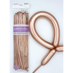 Ballons en latex Party Love 260S Rose Gold 50 pièces Fournitures décoratives pour fêtes - Product Image 1