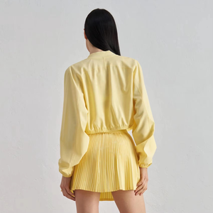 Vente chaude Femmes À La Mode Courir Léger Tennis Porter Full Zip Unhooded Sports Vestes gym fitness ensemble - Product Image 4