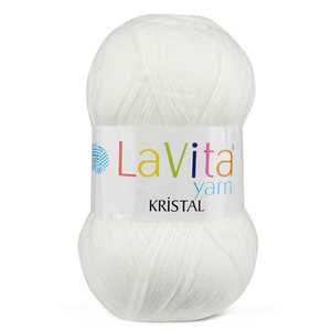 Lavita Kristal 9501 İpi Örgü Beyaz-Produit de fil de qualité supérieure - Product Image 1