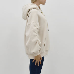 OEM/ODM Sudadera con capucha de gran tamaño unisex con logotipo personalizado sudaderas de Invierno para mujer con capucha cuello lavado ácido fabricante al por mayor - Product Image 5