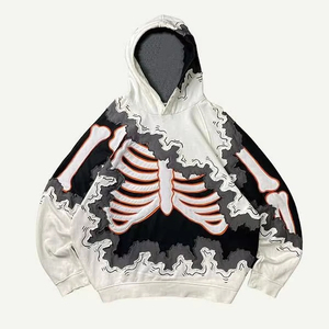 Sudadera con capucha térmica extragrande para hombre, estilo más reciente, venta al por mayor, MOQ bajo, con bolsillo canguro, efecto desgastado, ropa exterior - Product Image 6