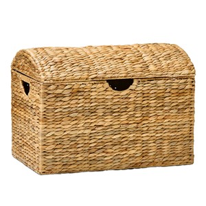 Baule portaoggetti in giacinto d'acqua naturale petto portaoggetti in giacinto intrecciato baule portaoggetti in vimini adatto per l'organizzatore della stanza dei bambini - Product Image 1