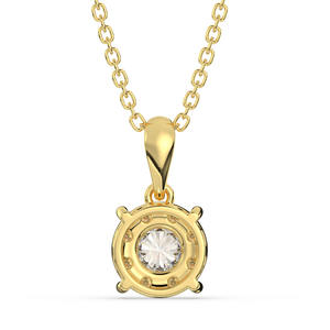 Collar con colgante de plata fina chapada en oro de 10 quilates al por mayor estilo vintage hecho a mano en Vietnam con circonita de diamante CZ chapado en rodio - Product Image 5