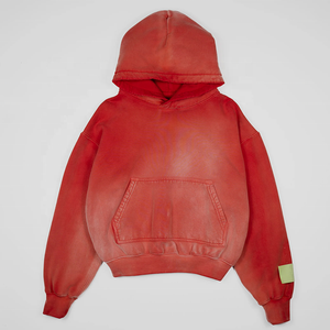 Sudadera con Capucha de Otoño para Hombre, Estilo Urbano, 100% Algodón, Felpa, Degradado, Vintage, con Estampado de Arcoíris, Venta al Por Mayor, Fabricante Personalizado de Alta Calidad - Product Image 4