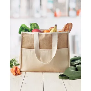 Sacs fourre-tout promotionnels personnalisés en jute Campo De Geli pour le merchandising - Product Image 2