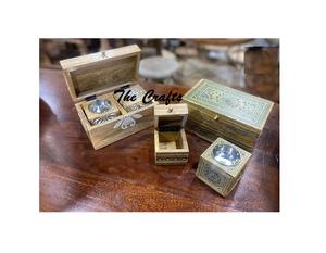 Nouveau design de brûleur à bakhoor arabe avec boîte à oud et plateau, brûleur à encens Mubkhar de qualité supérieure en bois et acier, en gros - Product Image 5