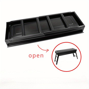 Barbecue portable pliable au charbon de bois en acier inoxydable, fumoir étanche pour pique-nique en extérieur et jardin - Product Image 6