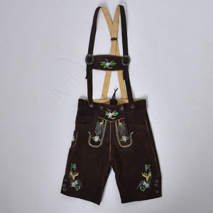 ชุดแต่งกายของผู้ชายแบบบาวาเรีย Oktoberfest 100% หนังกลับวัวแท้กางเกงขาสั้นเยอรมันสำหรับผู้ใหญ่ - Product Image 2