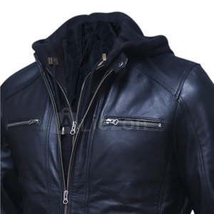 <b>Men</b> <b>Leather</b> <b>Jackets</b> With Classic Collar Design Comfortable <b>Leather</b> <b>Jackets</b> For Daily Use - Product Image 3