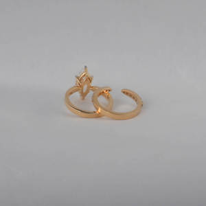 18KT Gold Plated <b>Wedding</b> Engagement Rings Classic Style Marquise Cut Eternity Lab Grown Certified Diamonds Ring for Women - Product Image 4