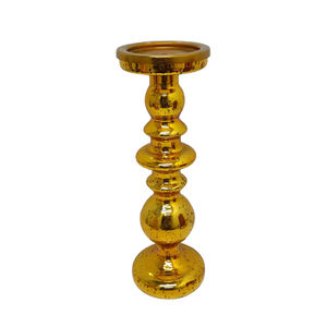 Bougeoir en aluminium de style américain Bougeoir plaqué or pour la maison et le mariage Décoration de table Fait à la main Personnalisé - Product Image 2