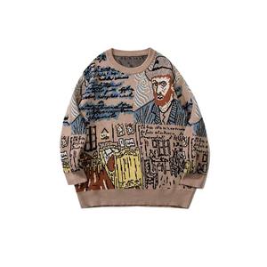 Pull Homme Motif Jacquard Tricots Pulls Hiver Haut en Tricot de Coton Col Ras du Cou Pull Tricoté Mode Pull Homme - Product Image 4