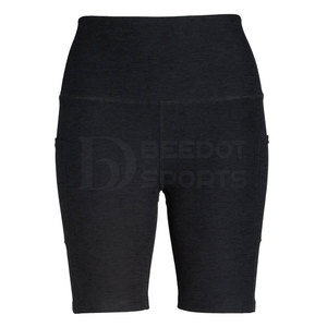 Pantalones cortos deportivos de algodón transpirable de cintura alta para mujer, logotipo personalizado, patrón decorativo, entrenamiento de gimnasio, LONA DE MODA - Product Image 1