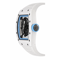 Montre mécanique squelette pour homme, boîtier en céramique bleue haut de gamme, nouveau modèle, anti-magnétique, étanche, ultra-mince, Business 173