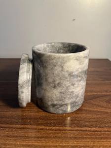 Luxury Natural Stone Candle <b>Jar</b> With Lid Durable Handmade Wax for Indoor Use Wholesale Supply Big Slab Stone 1 Year Warranty - Product Image 2