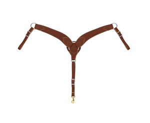 Western Horse Collier de poitrine en cuir noir usiné Trail Pleasure and Barrel Roping Plastron Corde Halter - Product Image 1