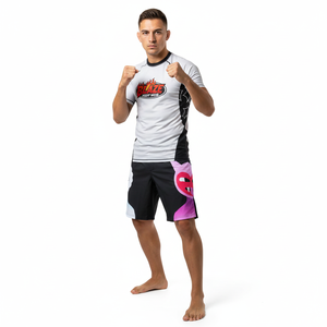 Blaze Fight Wear Men'<b>s</b> & Women'<b>s</b> Full Coverage Rashguard Set & Jiu Jitsu Shorts for BJJ MMA Jiu Jitsu Training Adults Fighting - Product Image 6