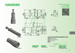 Ensemble Plongeur et Corps de Pompe à Carburant pour Moteur Diesel Marin HANSHIN LU35 LUD35 MAKITA KSLH633 - Product Image 5